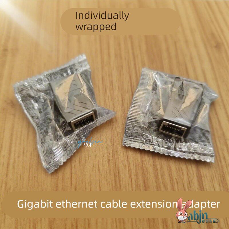 Network Cable Connector Extension Terminal Gigabit Ethernet Pass-Through Crystal Head Connector Network Adapter Splitter