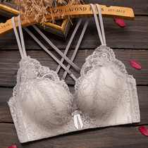 Beauty back bra gathers thick small chest thickened without steel ring on sexy cross strap thin shoulder strap underwear female baby