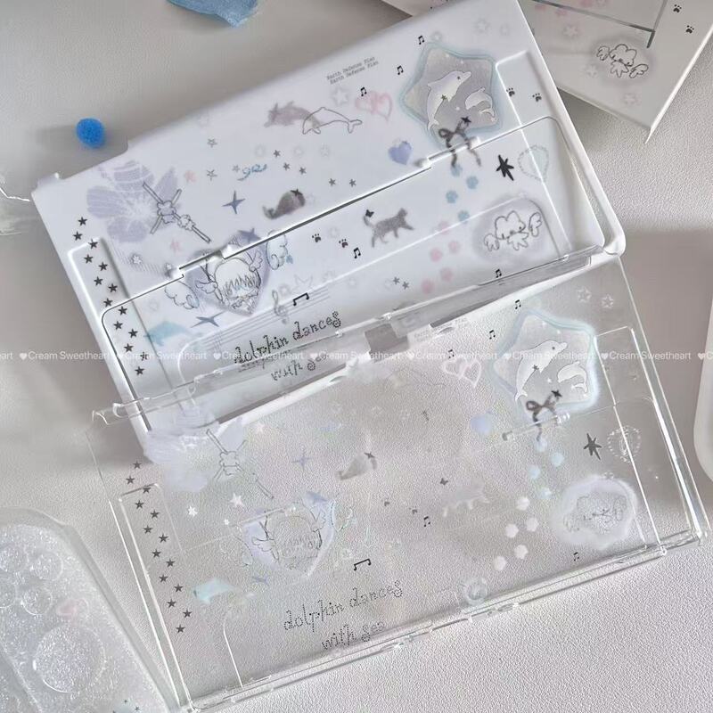 Cream Sweetheart Original Design Aqua Dolphin Series Switch Game Console Protective Case Cute Niche Storage Box