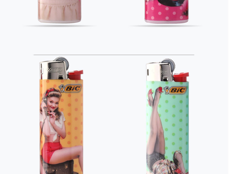 Pháp bic bic túi giấy j3 hình ảnh cô gái dùng một lần nhẹ hơn an toàn chống cháy nổ bánh xe đá lửa nhẹ hơn - Bật lửa shop bật lửa
