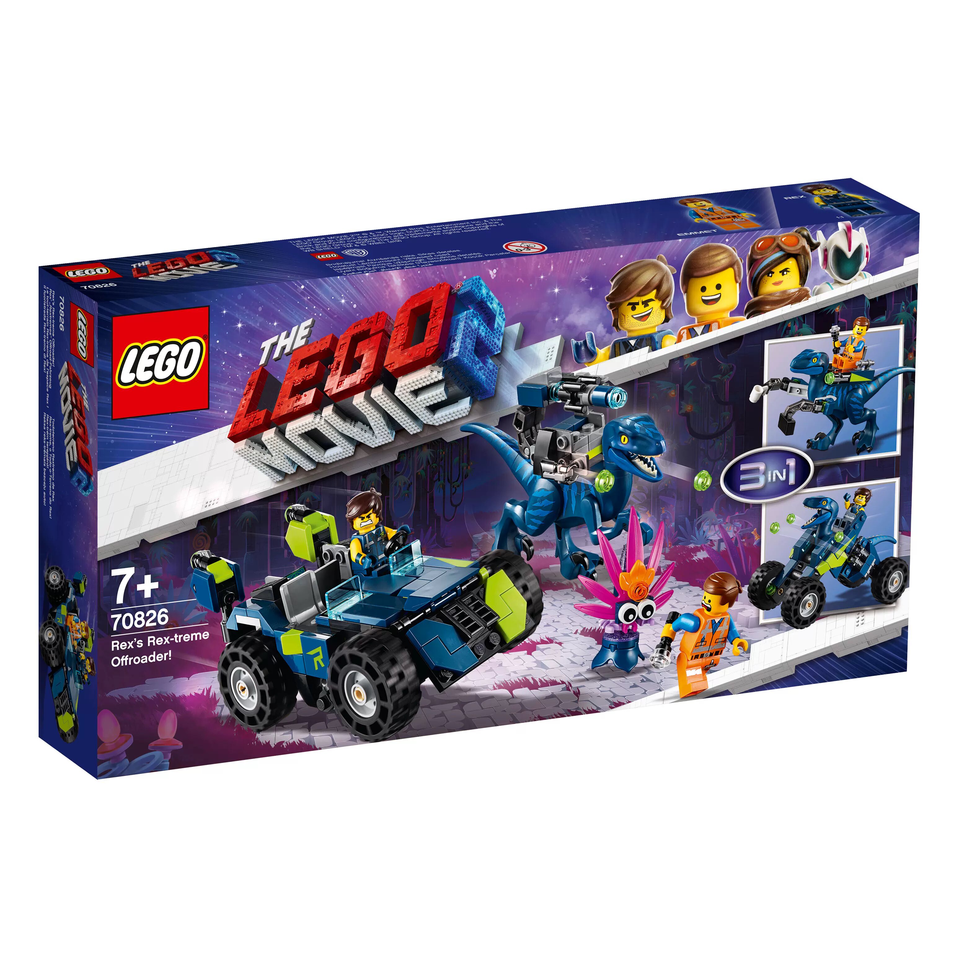 ของเล่น Lego 70826 The Lego Movie 2 รถออฟโรดสุดโหดของ Rex สินค้าใหม่ พร้อมจำหน่าย