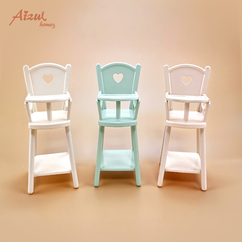 Aizulhomey baby dining chair high seat 12 points doll doll restaurant furniture children play house toys