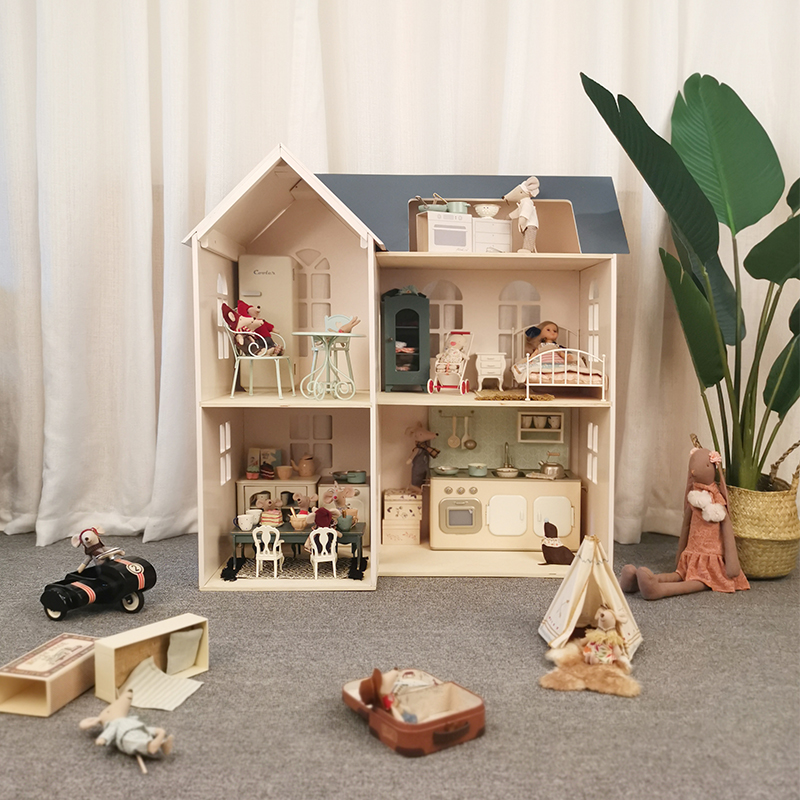 Play house doll house children's room girl toy storage cabinet OB11 Barbie BJD6 points 12 points dollhouse