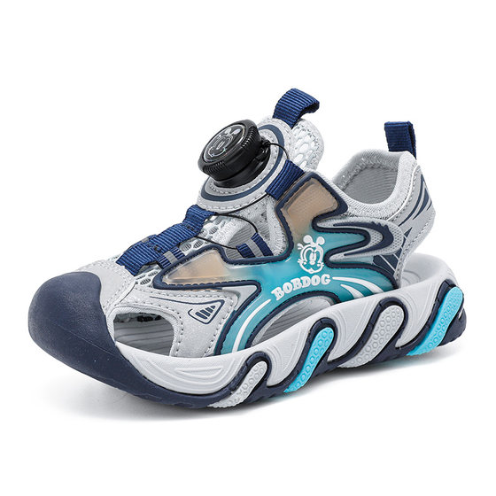 巴布豆童鞋男童包头凉鞋夏季2025新款男小童夏鞋男孩沙滩儿童鞋子