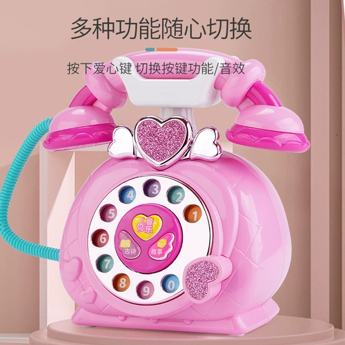 Игрушка для принцессы, ретро реалистичный музыкальный телефон, 3 лет, раннее развитие