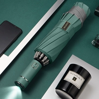 Dark Night Green -120CMLED Полный автоматический обратный зонтик