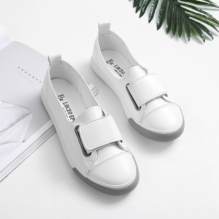 魔术贴小白鞋女夏季2018新款鞋子春季单鞋百