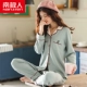 Bộ đồ ngủ mùa xuân và mùa thu ở Nam Cực của phụ nữ cotton dài tay Phiên bản Hàn Quốc của chiếc áo cardigan rộng kích thước lớn cho nữ phục vụ tại nhà đồ bộ kiểu đẹp 2021