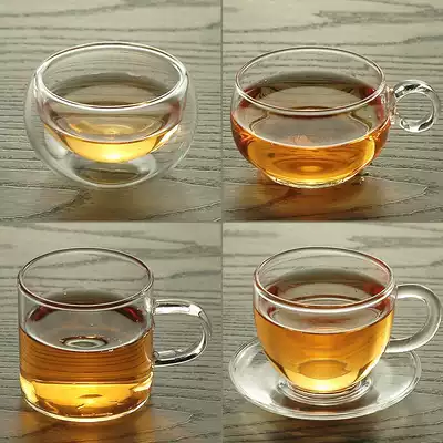 Mini thermal insulation cup small heat resistant glass double layer Cup coffee cup tea cup tea cup 80ml-100ml