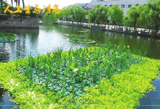 Water landscape connects artificial eco - floating floating floating floating floating floating floating plate water - plant floating plate floating tray