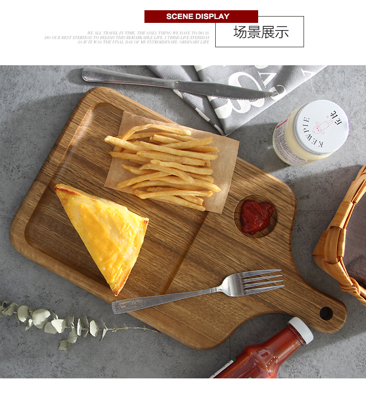 Zebra khay gỗ hình chữ nhật khay trà hộ gia đình cup bánh mì rắn tấm gỗ vòng trái cây món ăn bằng gỗ bán buôn mẫu đĩa gỗ đẹp