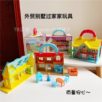 Foreign trade villa house toy folding Villa girl cabin toy with furniture supplies