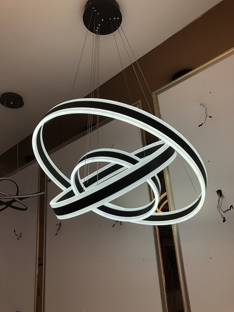 LOFT chandelierlamp with modern minimalist black and white grey style apartment loft in the middle floor Living room dining room dining room Bedroom Lights