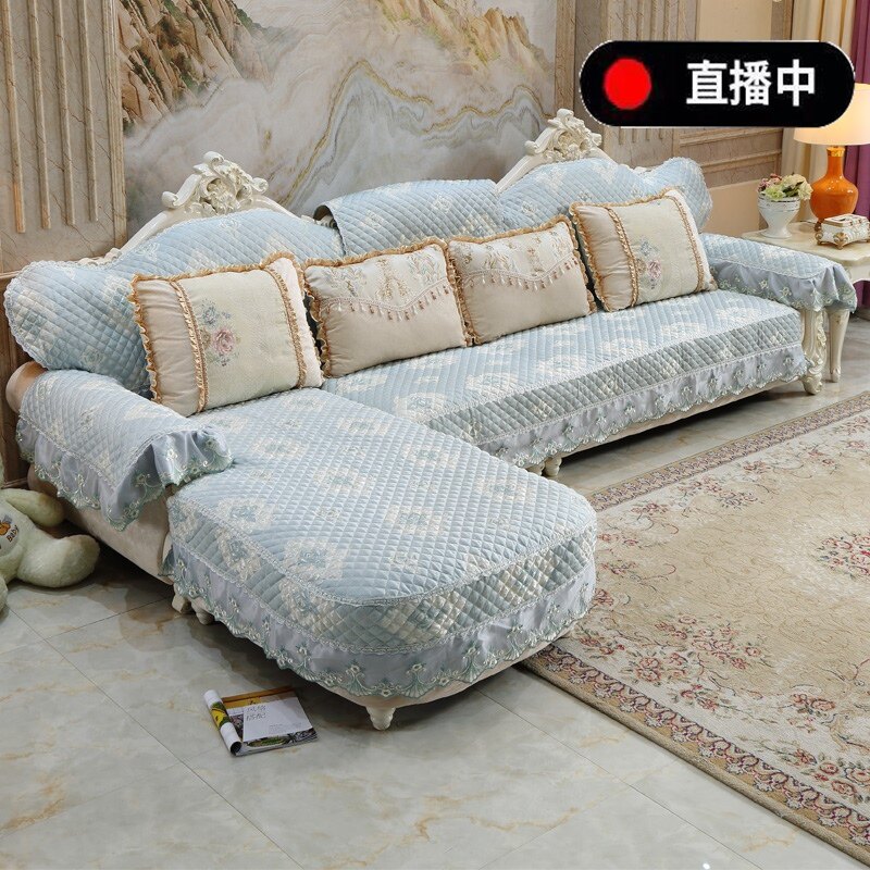 Custom sofa cushion European style fabric sofa towels all season universal non-slip cushion sleeve combined backrest full bag cover lavish