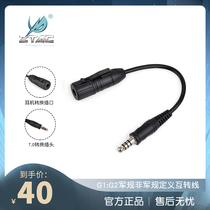 Z-TACt element headset PTT even original tactical headset with non-military to military interface two-way adapter cable
