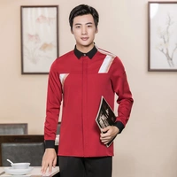 Одиночный топ красных мужчин [Три полосы длинных рукава]