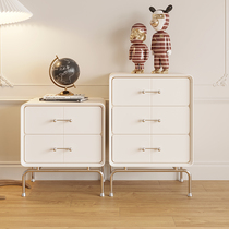 Light luxury minimal living room two-fighter cabinet combined cream air bedroom bed cabinet landing cabinet locker