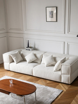 Clothing sofa Nordic modern minimal small family type retro cream snowflake designer small triple sofa