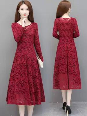 20201 spring new wide lady dress female over-the-knee lace mid-length version of the spring and autumn inner bottoming skirt