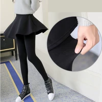 Phiên bản Hàn Quốc của quần bé gái xuân hè váy legging thời trang giả hai eo cao xếp li váy chất béo MM romper quần áo nữ mùa hè giá rẻ