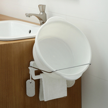 Washing basin rack home toilet bathroom toilet dormitory foldable thick non-perforated strong wall rack