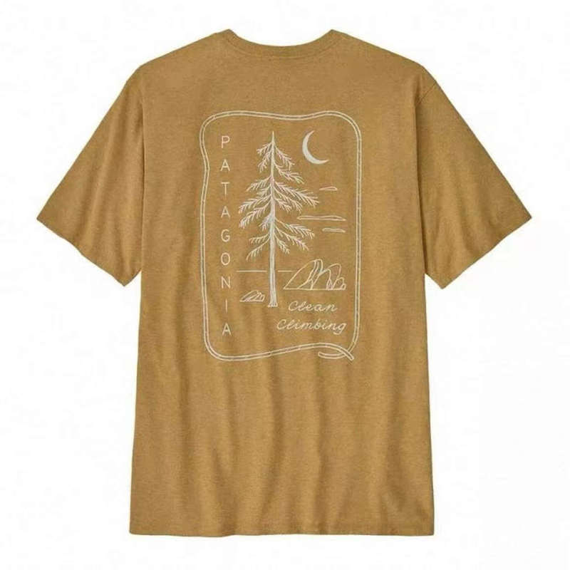 Authentic Patagonia Men's Round Neck Eco-Friendly Printed Short Sleeve T-Shirt 37795