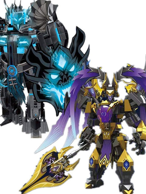 New Model of King of Glory Mecha Arthur, the Death Knight, Sun Wukong, Luban Educational Building Block Toy Gift