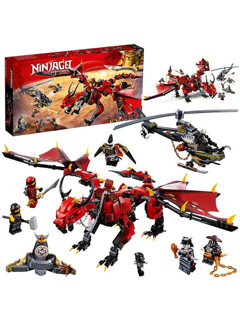 New Ninjago Series Flame Spy Dragon Ancestor Dragon Boys' Educational Building Block Toy Gift