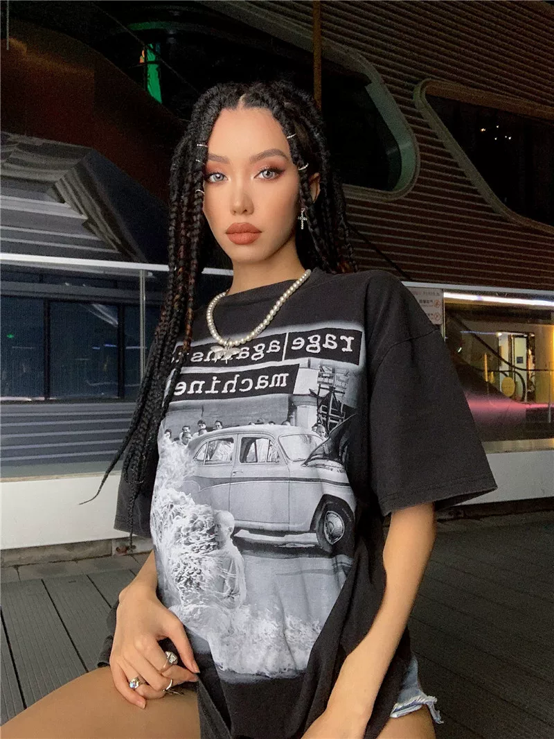 ВОЗРАСТИ РЕЗАКА Band T-shirt футболка бикини с большой свободной басовой рукавной верх