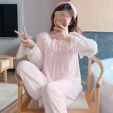 Хлопковая пижама, летний кружевной лонгслив, тонкий комплект для принцессы, коллекция 2022