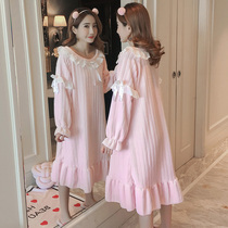 Nightdress women autumn and winter long coral velvet pajamas women winter thick flannel home clothing princess style 2020 New