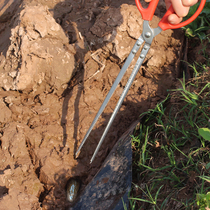 Stainless steel fish control pliers lengthened eel loach and eel clips to catch snails shells shrimps eels hairtail non-slip toothed pliers