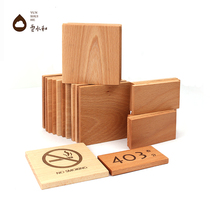 Log Brand Customization Laser Engraving Customization Decoration LOGO Wooden Symbol Brand House Number Label Customization