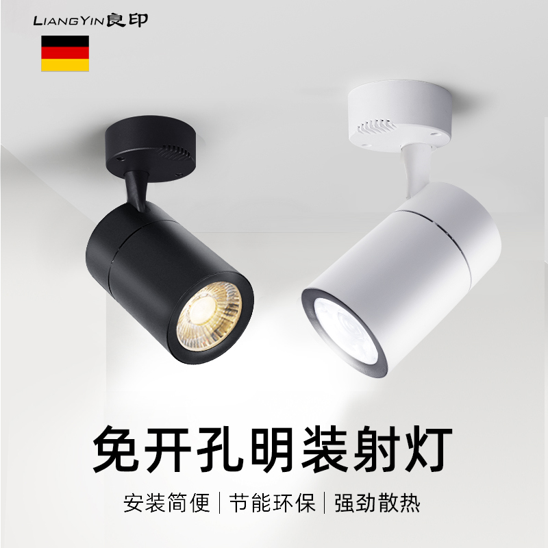 Led Surface-Mounted Spotlights for Shops, Clothing Stores, Home Background Walls, Cob Ceiling-Mounted Track Lights, Spotlighting for Commercial Use