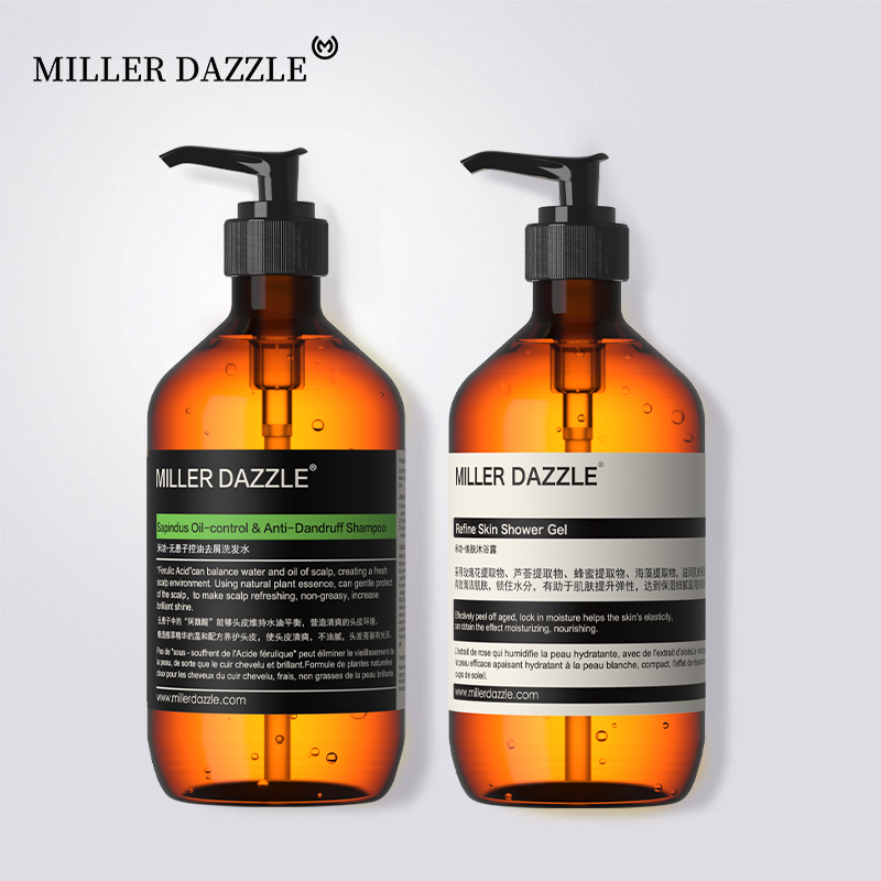 Milat Men's Shower Gel Shampoo Set Oil Control Dandruff Shampoo Long Lasting Fragrance Body Wash Family Wear