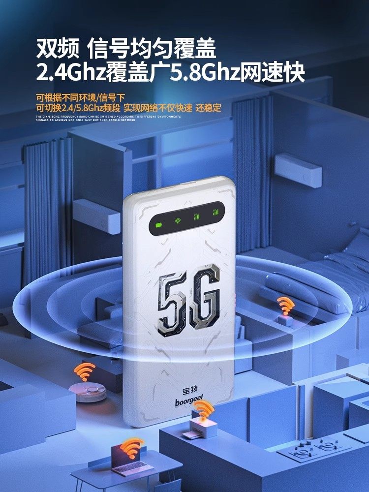 [5G New Product]Baoji Portable Wifi 5g Mobile Wireless Network Broadband 2026 New Model No Sim Card Needed High-Speed Data Nationwide Portable Hotspot Dormitory Rental Router Official Genuine Product