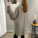 New autumn and winter double-sided woolen coat mid-length Korean version loose knitting all-match fashion woolen coat women's cardigan thick