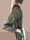 Ice Silk Overalls Women's Summer Thin Small Style American Style ແອວສູງ Slim Leg Harem Casual Quick-Drying Sports Pants