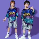 Детские барабаны в стиле хип-хоп, костюм, блестки для ногтей, комплект подходит для мужчин и женщин