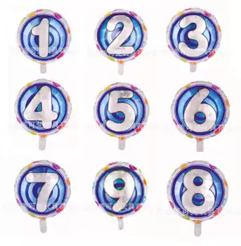 18-inch round digital balloon floating digital balloon adult children's baby birthday decoration party