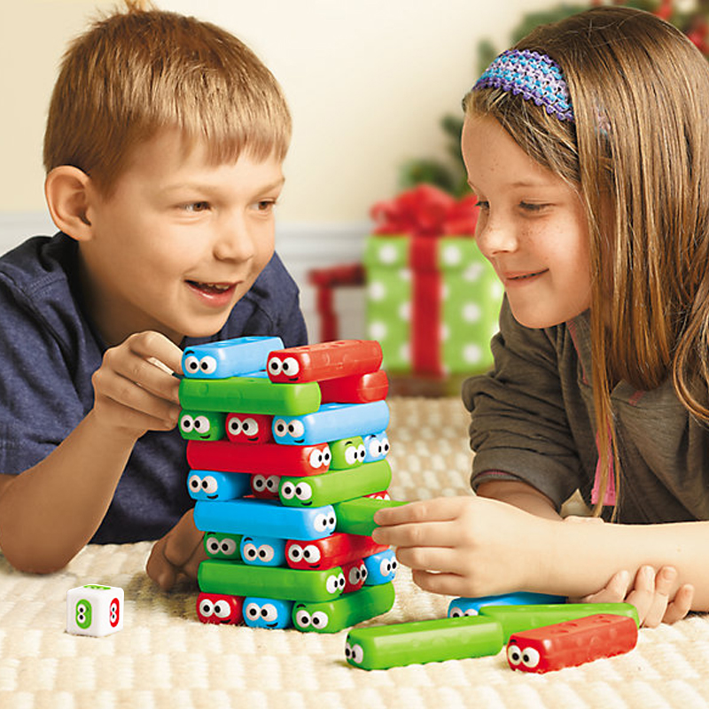 Export children's plastic stacking music stacking tower building blocks stacking music children layer by layer pumping building blocks educational toys table game