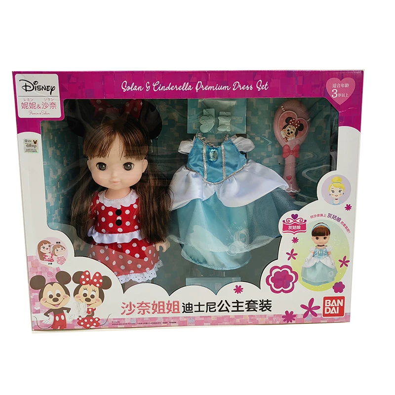 Подлинная кукла Bandai Sana Minnie Эльза Анна принцесса может моргать игрушка для девочек на день рождения