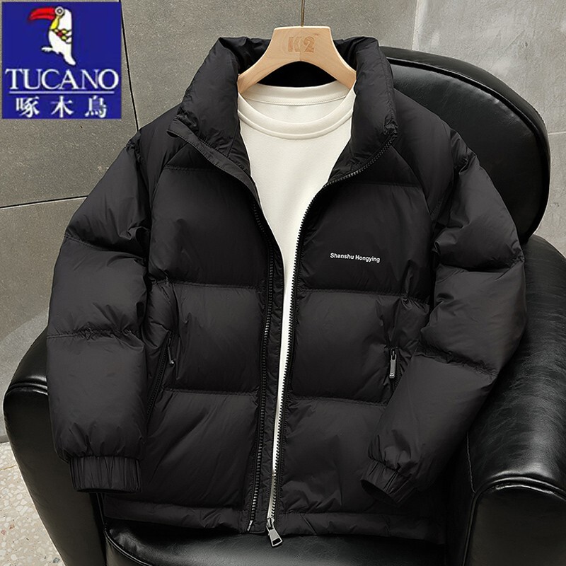 Woodpecker Stand-Up Collar Lightweight down Jacket for Men, Winter 2025 New Model, National Standard down Cold-Proof Clothing, Men's Jacket