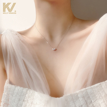  Love necklace female 2021 new 925 sterling silver simple temperament light luxury niche design clavicle chain gift