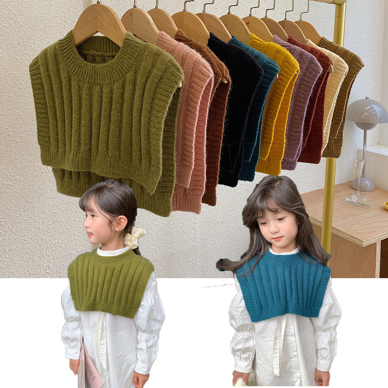 Children Shawl Horse Chia Spring Autumn 2021 Girl Snitwear Knitwear Korean version of baby jacket with warm horse clamp outside