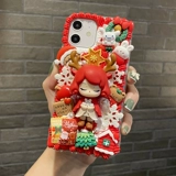 Рождественский кремовый мультяшный чехол для телефона, набор материалов для влюбленных ручной работы, комплект, «сделай сам»