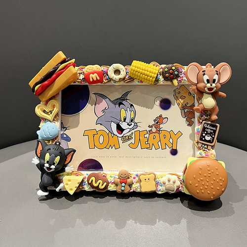 Мультяшная детская кремовая фоторамка ручной работы, креативный набор материалов, сувенир, «сделай сам», 6 дюймовая, подарок на день рождения