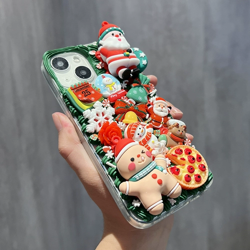 Рождественский кремовый чехол для телефона, детский креативный набор материалов ручной работы, комплект для пожилых людей, детская поделка своими руками, креативный подарок