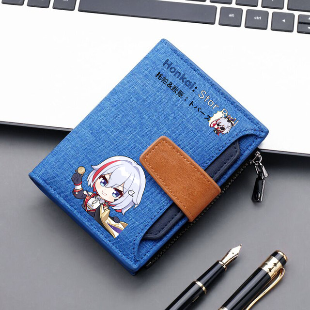 Honkai Impact 3 Star Dome Railway Super Hacker Silver Wolf Game Peripheral Coin Purse Male and Female Student Wallet Short Card Holder