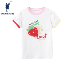 polosport girls short sleeve T-shirt shirt 2022 new spring and summer dress for children dressed in summer